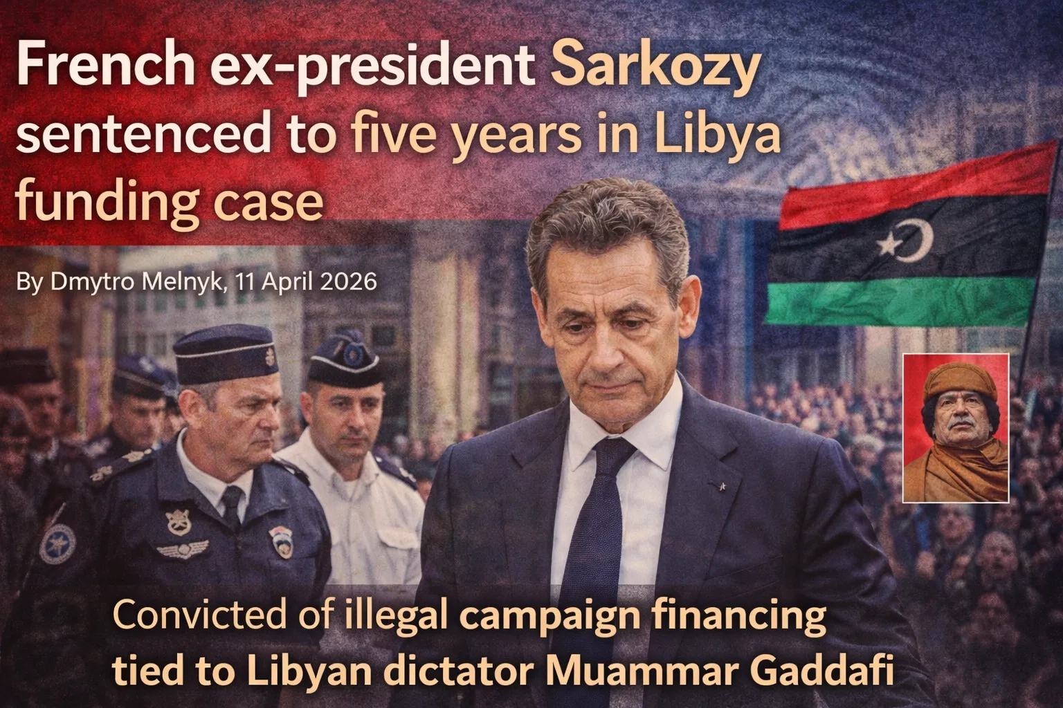 French	ex-president	Sarkozy	sentenced	to	five	years	in Libya	funding	case