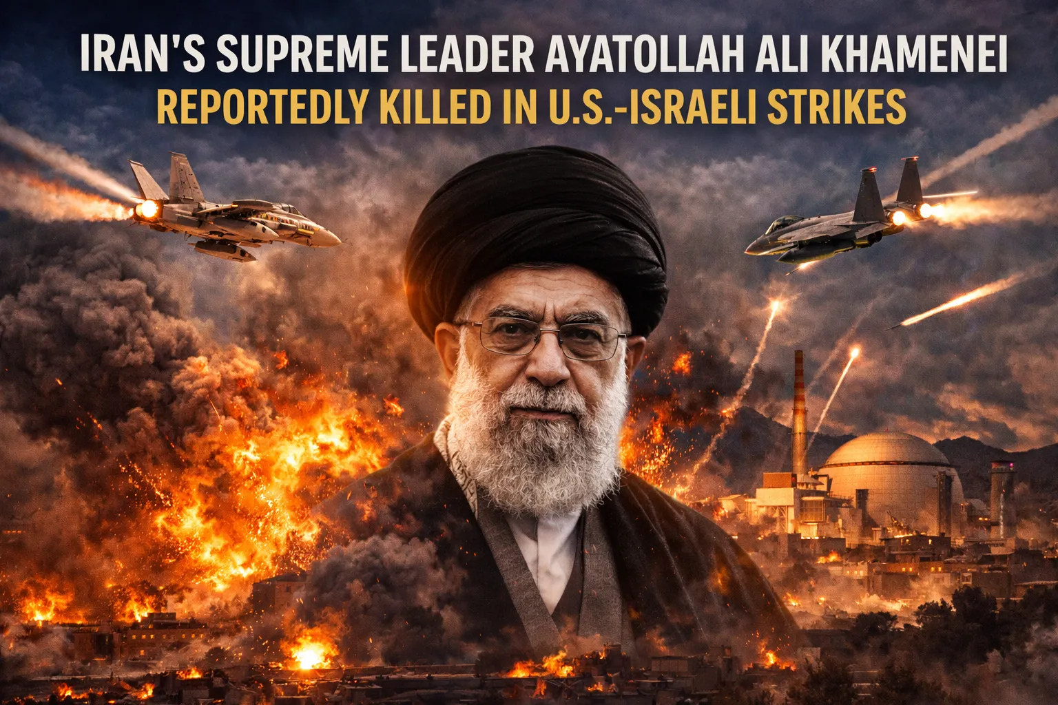 Iran’s Supreme Leader Ayatollah Ali Khamenei Reportedly Killed in U.S.–Israeli Strikes