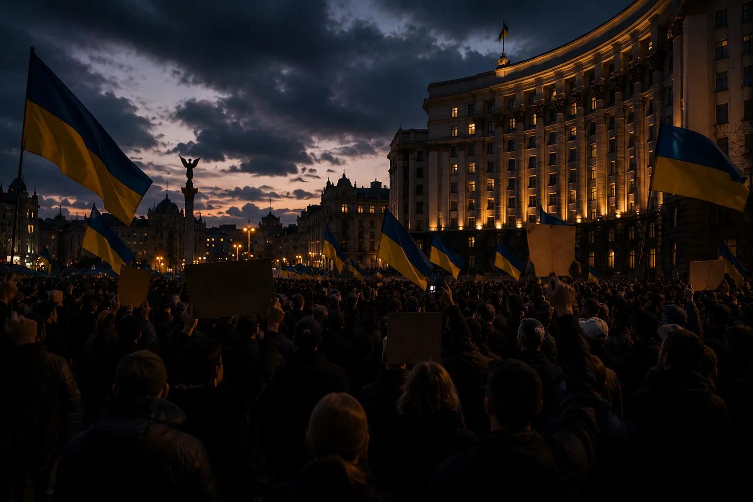 Protests erupt across Ukraine after popular Minister of Defense resigned