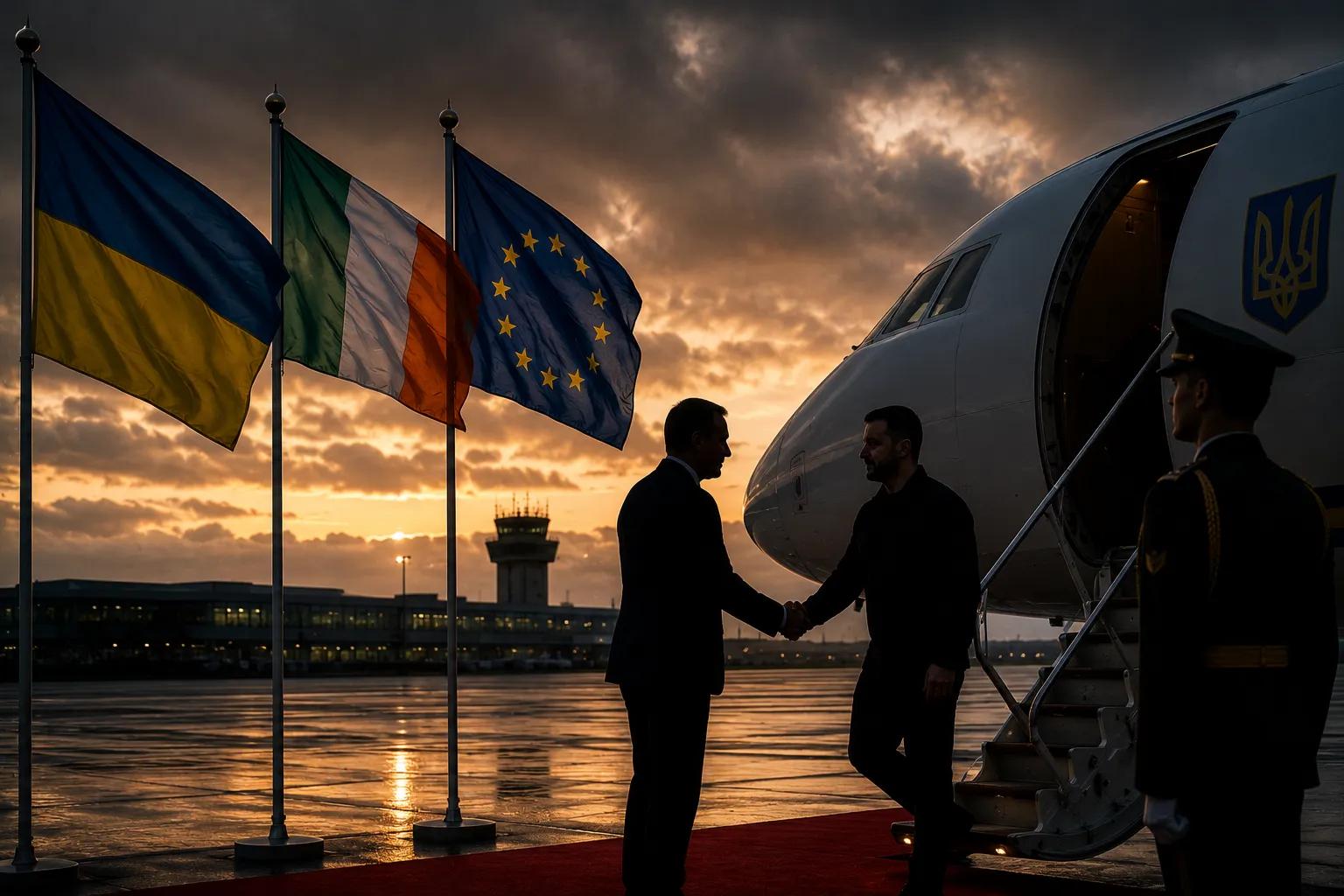 Zelensky arrives in Dublin as Ireland’s EU presidency starts