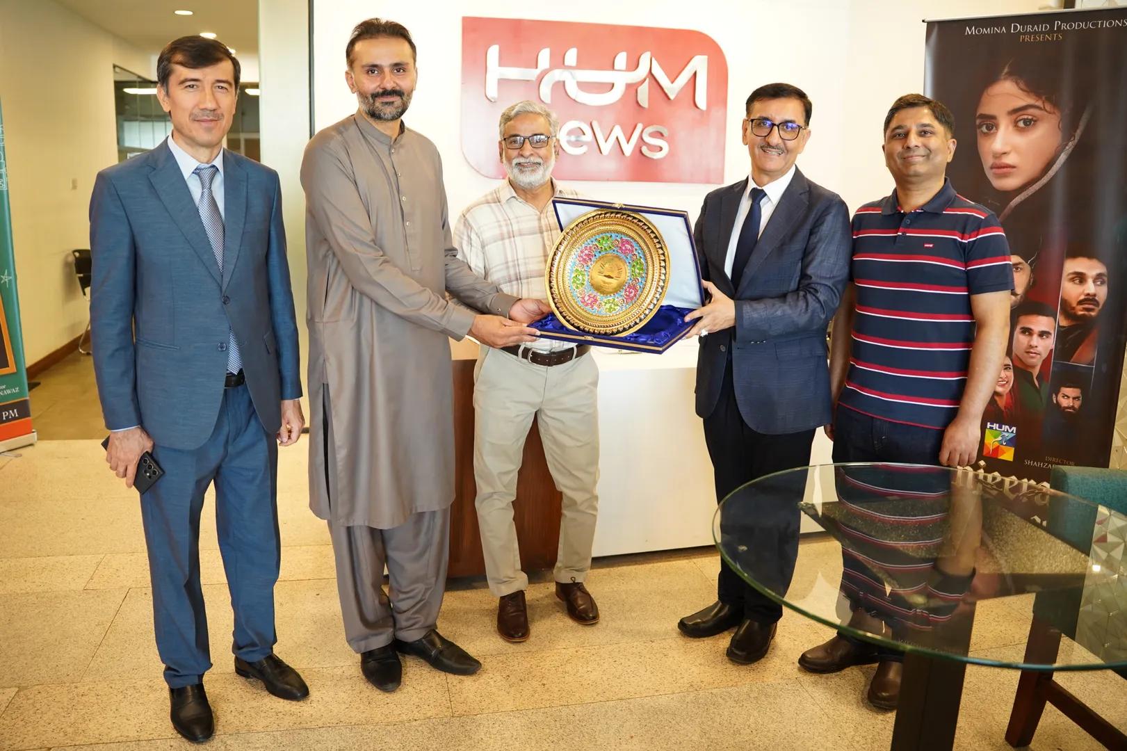 Tajik Ambassador to Pakistan Visits HUM Network Islamabad Office