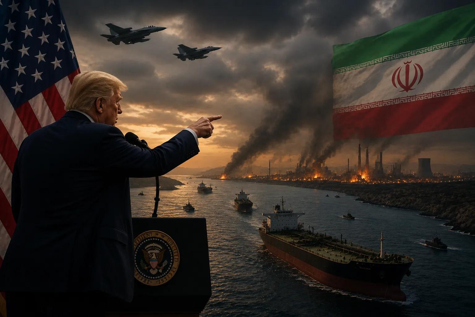 Trump promises retaliation for every Iranian attack in Hormuz