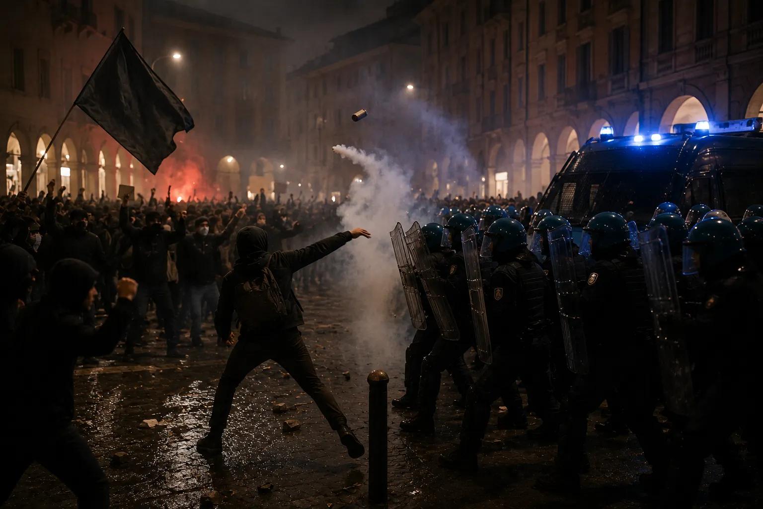 Numerous injured in Bologna after protesting police brutality
